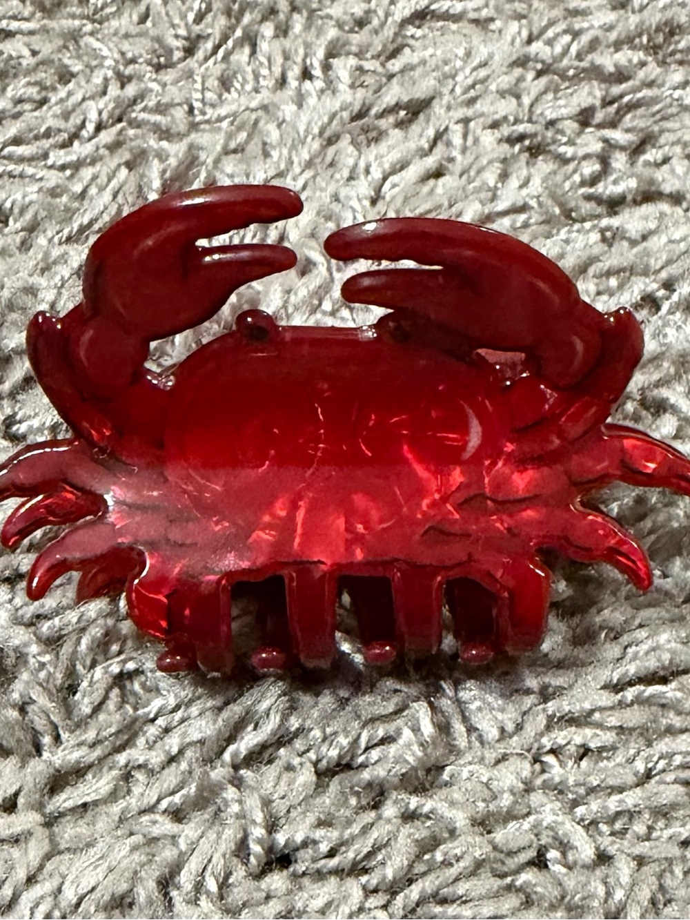 Old Navy Red Crab Hair Claw Clip